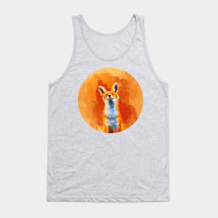 Happy Fox - Orange Illustration Tank Top